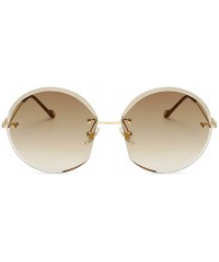 Oval Vintage Frameless Ocean Film Sunglasses Goggles for Women Men Retro Sun Glasses Eyes Protection - Style7 - CA18RSOA32E $...