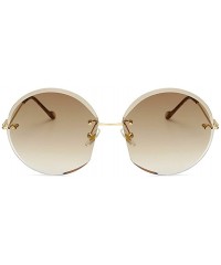 Oval Vintage Frameless Ocean Film Sunglasses Goggles for Women Men Retro Sun Glasses Eyes Protection - Style7 - CA18RSOA32E $...