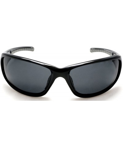 Sport Men's Sports Frame Polarized Lens Sunglasses - Mambo Winner's Shades - Black - C411YUAT6DJ $16.96