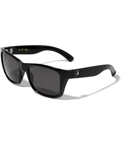Square Super Dark Classic Square Frame Sunglasses - Black Silver - CQ19992M705 $50.06