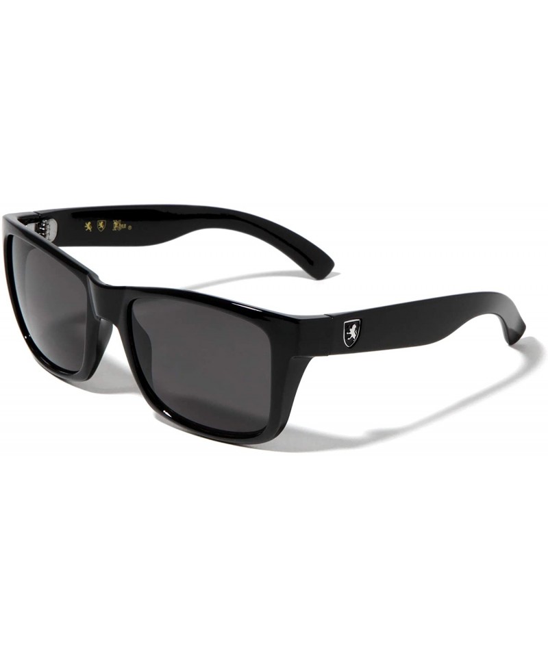 Square Super Dark Classic Square Frame Sunglasses - Black Silver - CQ19992M705 $51.43