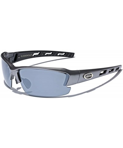 Wrap Oversized Wide Frame Men's Cycling Baseball Driving Water Sports Sunglasses - LARGE Size - Gray - Smoke - CG11OXKDI8B $1...