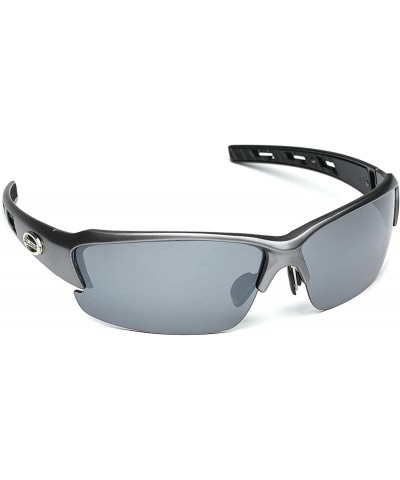 Wrap Oversized Wide Frame Men's Cycling Baseball Driving Water Sports Sunglasses - LARGE Size - Gray - Smoke - CG11OXKDI8B $1...