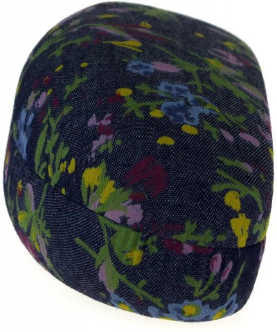 Rectangular Womens Floral Print Clam Shell Carring Eyewear Hard Case - Blue - CD18D3N9XYK $19.16