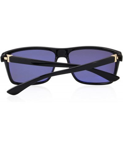 Square Men Polarized Sunglasses Male Women Outdoor Fishing Sun glasses - Black - CJ189UTC50O $11.45