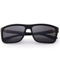 Square Men Polarized Sunglasses Male Women Outdoor Fishing Sun glasses - Black - CJ189UTC50O $11.45