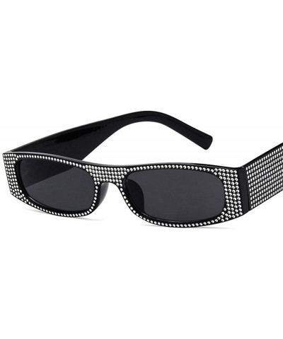 Oversized Sunglasses for Women Men Diamond Sunglasses Rectangle Sunglasses Chic Glasses Eyewear Sunglasses for Holiday - D - ...