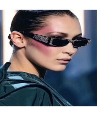 Oversized Sunglasses for Women Men Diamond Sunglasses Rectangle Sunglasses Chic Glasses Eyewear Sunglasses for Holiday - D - ...