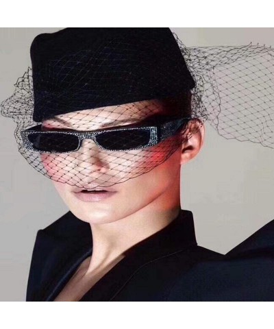 Oversized Sunglasses for Women Men Diamond Sunglasses Rectangle Sunglasses Chic Glasses Eyewear Sunglasses for Holiday - D - ...