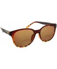 Round Cateye Bifocal Reading Sunglasses for Women Sunglass Readers with Designer Style - Brown/Brown Leopard - C418HN2NK0T $1...