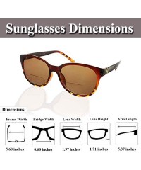 Round Cateye Bifocal Reading Sunglasses for Women Sunglass Readers with Designer Style - Brown/Brown Leopard - C418HN2NK0T $1...