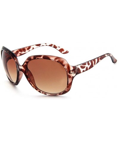 Oval Sunglasses Women Oval Shape Fashion Sunglaasses Women Sunglasses Girls - Leopard - CC18WZSEZS4 $52.51