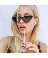 Aviator 2019 New Fashion Sexy Ladies Cat Eye Sunglasses Women Brand Black Clear Blue - Black Clear Purple - CO18XE05I5Y $11.80