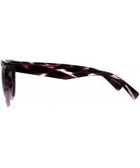 Rectangular Polarized Designer Horn Rim Plastic Hipster Sunglasses - Purple Pink Black - CJ18CT5G2I0 $14.65