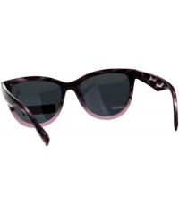 Rectangular Polarized Designer Horn Rim Plastic Hipster Sunglasses - Purple Pink Black - CJ18CT5G2I0 $14.65