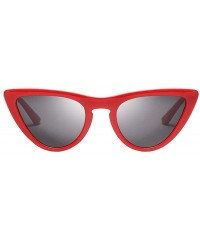 Aviator 2019 New Fashion Sexy Ladies Cat Eye Sunglasses Women Brand Black Clear Blue - Black Clear Purple - CO18XE05I5Y $11.80