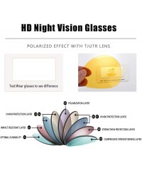 Oversized Unisex Polarized Night-Vision Glasses for Driving - Reduce Fatigue UV Protection - C618AONM9ZT $13.32