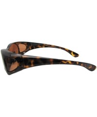 Wrap Small Non Polarized Sunglasses Over Glasses F3 - Tortoise -Non Polarized Amber Lenses - CN18ECSZADU $32.46