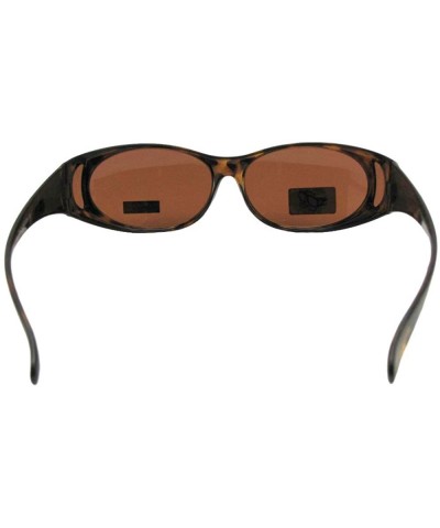 Wrap Small Non Polarized Sunglasses Over Glasses F3 - Tortoise -Non Polarized Amber Lenses - CN18ECSZADU $14.95