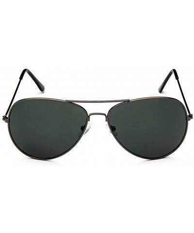 Oversized Classic Aviator Sunglasses for Women Men Non Polarized UV400 Sunglasses Slim Metal Frame Lightweight - Dark Green -...
