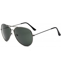 Oversized Classic Aviator Sunglasses for Women Men Non Polarized UV400 Sunglasses Slim Metal Frame Lightweight - Dark Green -...
