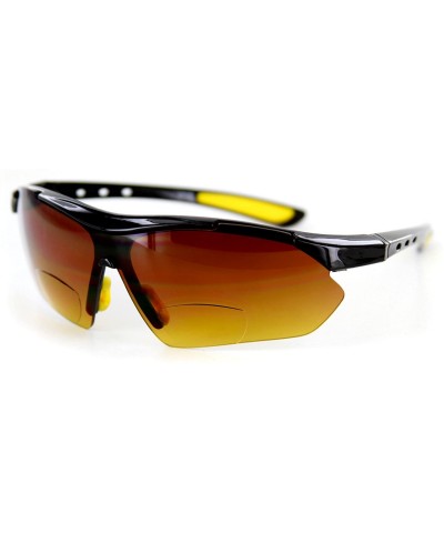 Wrap Daredevil Fashion Bifocal Sunglasses w/Wrap-Around Sports Design and Anti-Glare Coating for Active Men - CG11BSNBQ8F $21.24