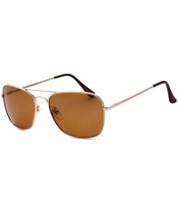 Square Classy Rectangular Metal Wire Aviator Sunglasses - CJ17YQ78YCN $11.41