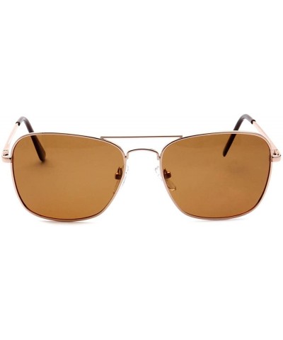 Square Classy Rectangular Metal Wire Aviator Sunglasses - CJ17YQ78YCN $11.41