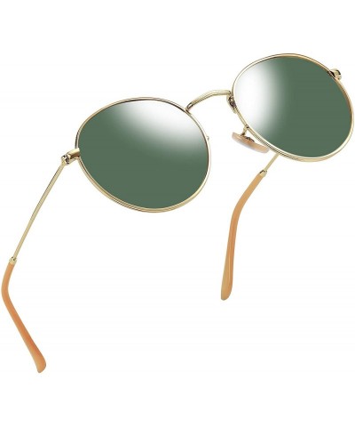 Aviator Vintage Round Sunglasses for Women Retro Brand Polarized Sun Glasses E3447 - G15 - CI12EWT6VIV $10.65