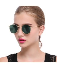 Aviator Vintage Round Sunglasses for Women Retro Brand Polarized Sun Glasses E3447 - G15 - CI12EWT6VIV $10.65