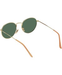 Aviator Vintage Round Sunglasses for Women Retro Brand Polarized Sun Glasses E3447 - G15 - CI12EWT6VIV $10.65