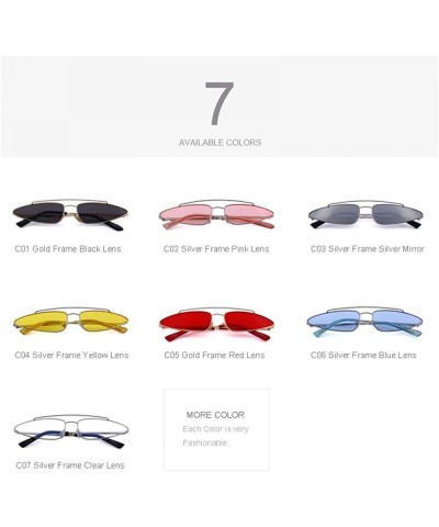 Aviator DESIGN Women Small Frame Cat Eye Sunglasses Retro Style C04 Yellow - C05 Red - C718YZULQ4K $19.16