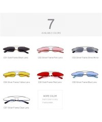 Aviator DESIGN Women Small Frame Cat Eye Sunglasses Retro Style C04 Yellow - C05 Red - C718YZULQ4K $19.16
