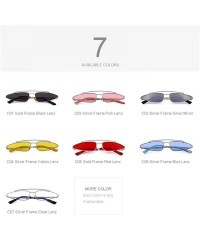 Aviator DESIGN Women Small Frame Cat Eye Sunglasses Retro Style C04 Yellow - C05 Red - C718YZULQ4K $19.16