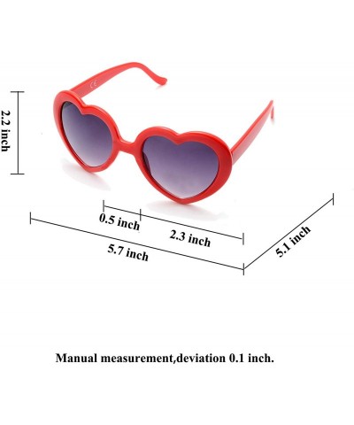 Goggle 10 Pack Heart Shaped Sunglasses for Women Party Favors Eyewear Multiple Choice - Red - CJ18EOR8WG9 $13.90