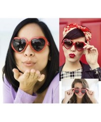 Goggle 10 Pack Heart Shaped Sunglasses for Women Party Favors Eyewear Multiple Choice - Red - CJ18EOR8WG9 $13.90