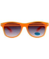 Wayfarer Unisex Double Stripe Wayfarer Sunglasses - Orange - CE12LHJT4BZ $11.96