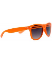 Wayfarer Unisex Double Stripe Wayfarer Sunglasses - Orange - CE12LHJT4BZ $11.96