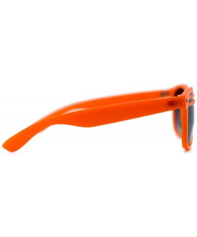 Wayfarer Unisex Double Stripe Wayfarer Sunglasses - Orange - CE12LHJT4BZ $11.96
