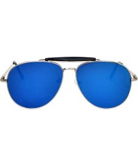 Aviator 3 Pack Aviator Brow Bar Sunglasses UV Protection Color Lens Metal Frame Unisex (Flat-063-C6-C7-C9 - Colored) - C0186S...