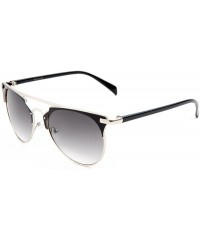 Rimless Glamour Aviator Sunglasses Metal Crossbar Mod Runway Fashion - 0black/Gold - CM17YTQ4DQ5 $11.43