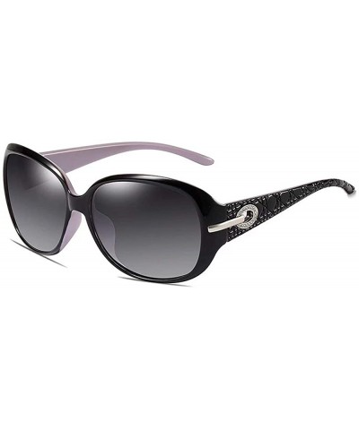 Goggle 2020 Women Polarized Sunglasses Vintage Big Frame Sun Glasses Ladies Shades Fashion 100% UV Protection - Purple - CZ19...