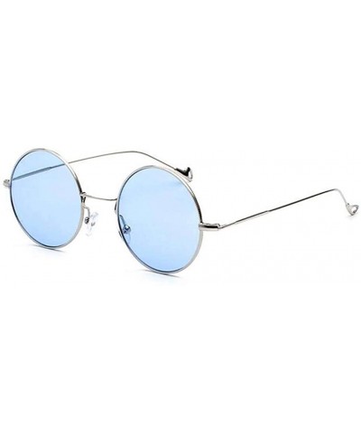Rectangular American Retro Sunglasses- Round Polarized Men Women Anti-UV Classic Sunglasses for Driving Fishing Cycling - E -...
