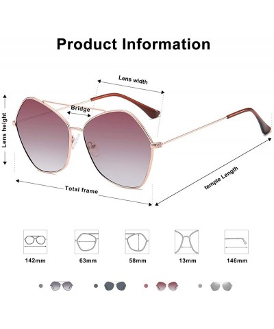 Oversized Polarized Sunglasses for Women Large Ultra Light Hexagonal Glasses NIMBUS SJ1125 - CN19324SOSS $13.08