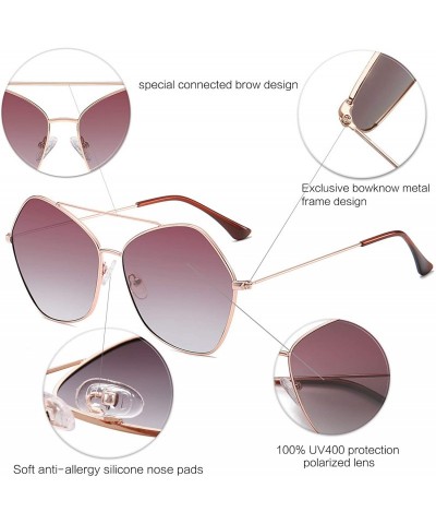 Oversized Polarized Sunglasses for Women Large Ultra Light Hexagonal Glasses NIMBUS SJ1125 - CN19324SOSS $13.08