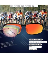 Sport Sports Polarized Sunglasses for Men - Mens Sports Glasses Metal Frame Driving sunglasses 2266 - Orange - C418HXIEOC2 $4...