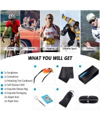 Sport Sports Polarized Sunglasses for Men - Mens Sports Glasses Metal Frame Driving sunglasses 2266 - Orange - C418HXIEOC2 $4...