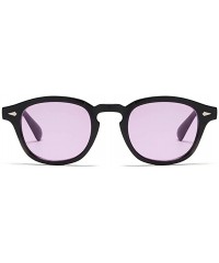 Round Vintage Johnny Depp Round Sunglasses Tint Lens Nerd Colorful Eyewear See Through Film Tony stark Glasses - 11 - CF18AK6...