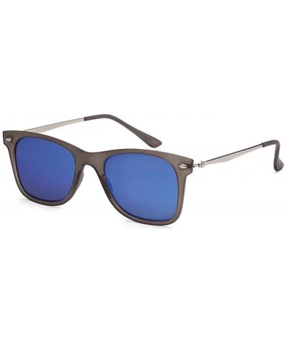 Wayfarer Rectangular-Frame Sunglasses - Blue/Grey - C318DNGZT5O $19.57