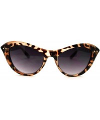 Cat Eye Narrow Retro Womens Cat Eye Thick Plastic 20s Brow Sunglasses - Beige Tort - C211L9LF3CB $18.48